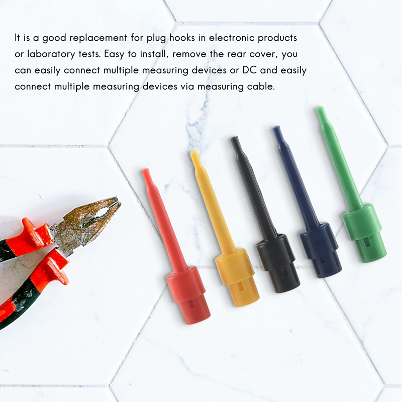 30Pcs Measuring Clamps, Test Tips, Multimeter Wire Lead Test Clip, Electronic Mini Test Probe Set,Pcb Tester Grabber