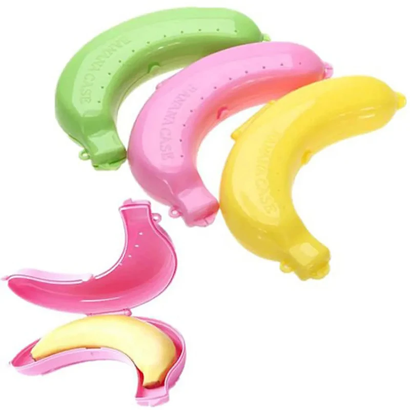 Creative Plastic Banana Storage Box Outdoor Picnic Portable Lunch Anti-crush Container Fruit Protection Case Fresh-keeping Box