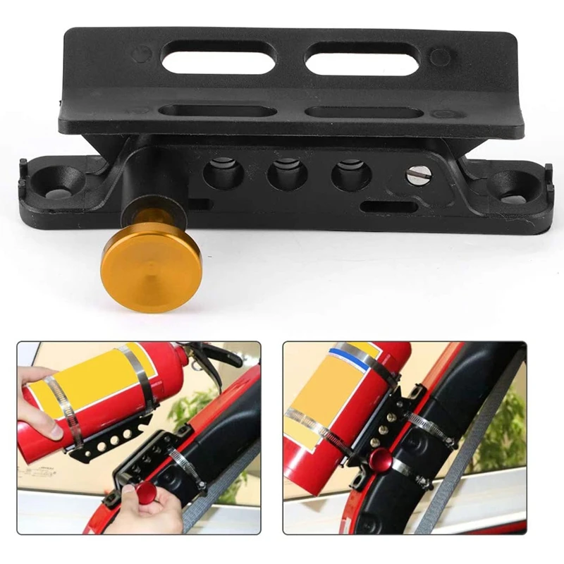 Universal Quick Release Roll Bar Fire Extinguisher Mount Bracket For Jeep Wrangler Polaris RZR Can-Am Honda