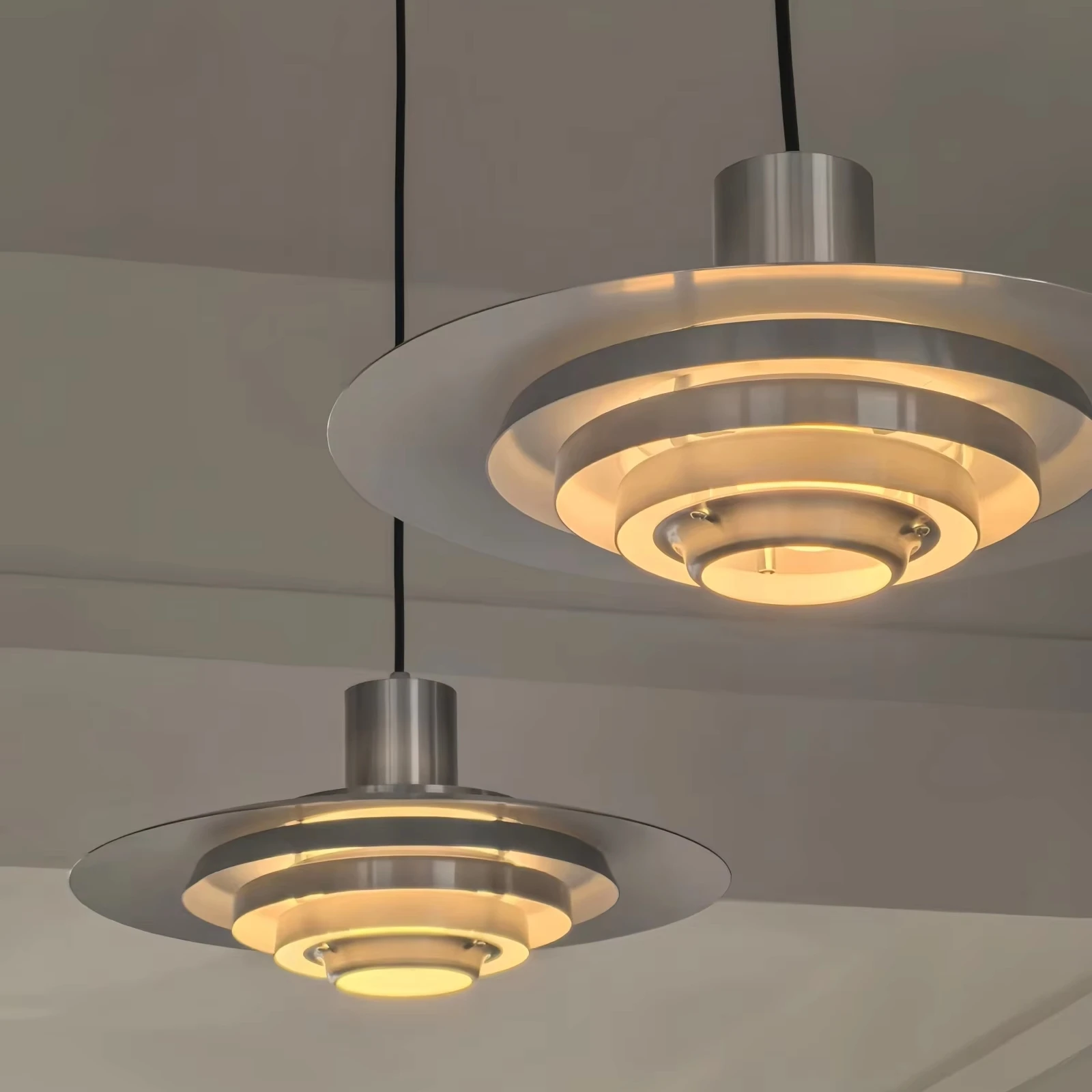 YEBMLP Danish UFO Pendant Light High Quality Round Led Hanging Lamp For Bedroom Dining Room Droplight Kitchen Island Chandelier