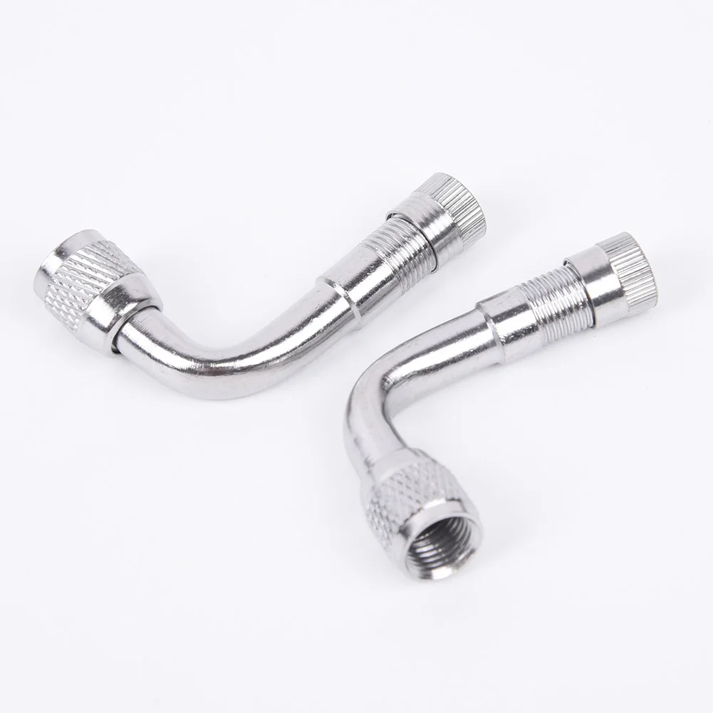 Accessory Tyre Valve Extension Adapter 90 Degree 2pcs Extender For Motorcycle Car Adapter Extension Tyre Valve New Useful