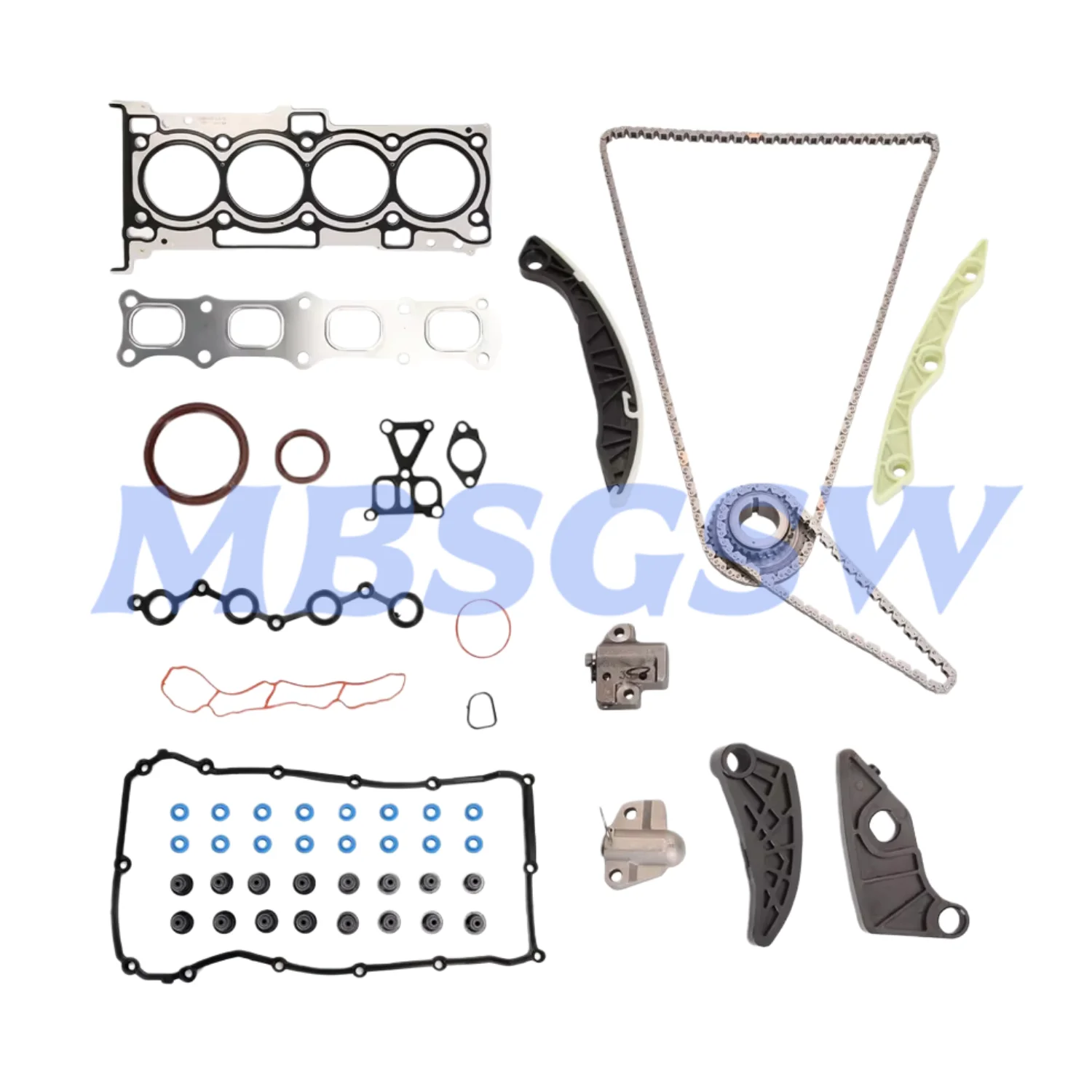 Engine Head Gasket Set Timing Chain Kit Fit 2.4 L L4 GAS For 07-16 Jeep Compass Patriot Chrysler 200 Dodge Journey Avenger 2.4L view 2