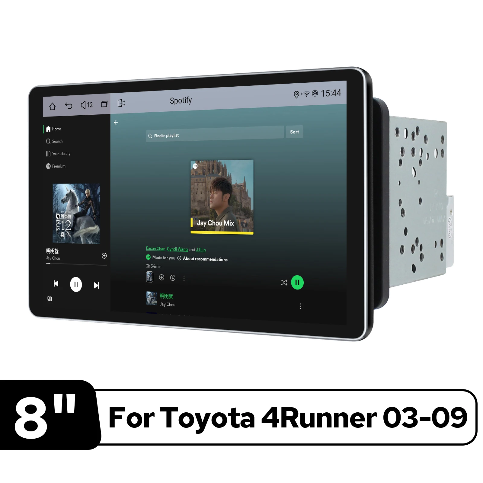 Rádio Estéreo JOYING para Toyota 4Runner 2003-2009, Player Multimídia com Android Auto/CarPlay, Instalação Fácil Plug&Play