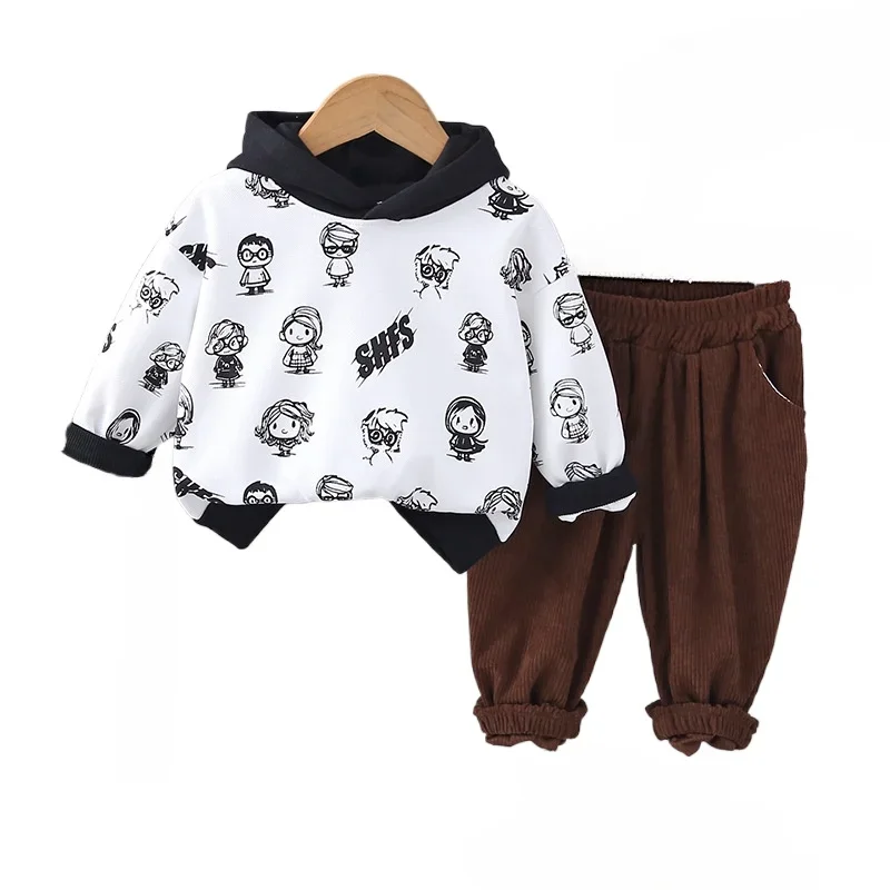 

New Spring Autumn Baby Girls Clothes Children Boys Casual Long Sleeved Hoodies Pants 2Pcs/Sets Infant Clothing Kids Tracksuits