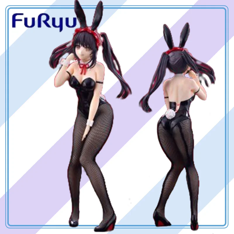 

【100% оригинал】FuRyu на складе Date A Live V Tokisaki Kurumi - BiCute Bunnies Black Ver. Коллекция серии Модель персонажа из мультфильма