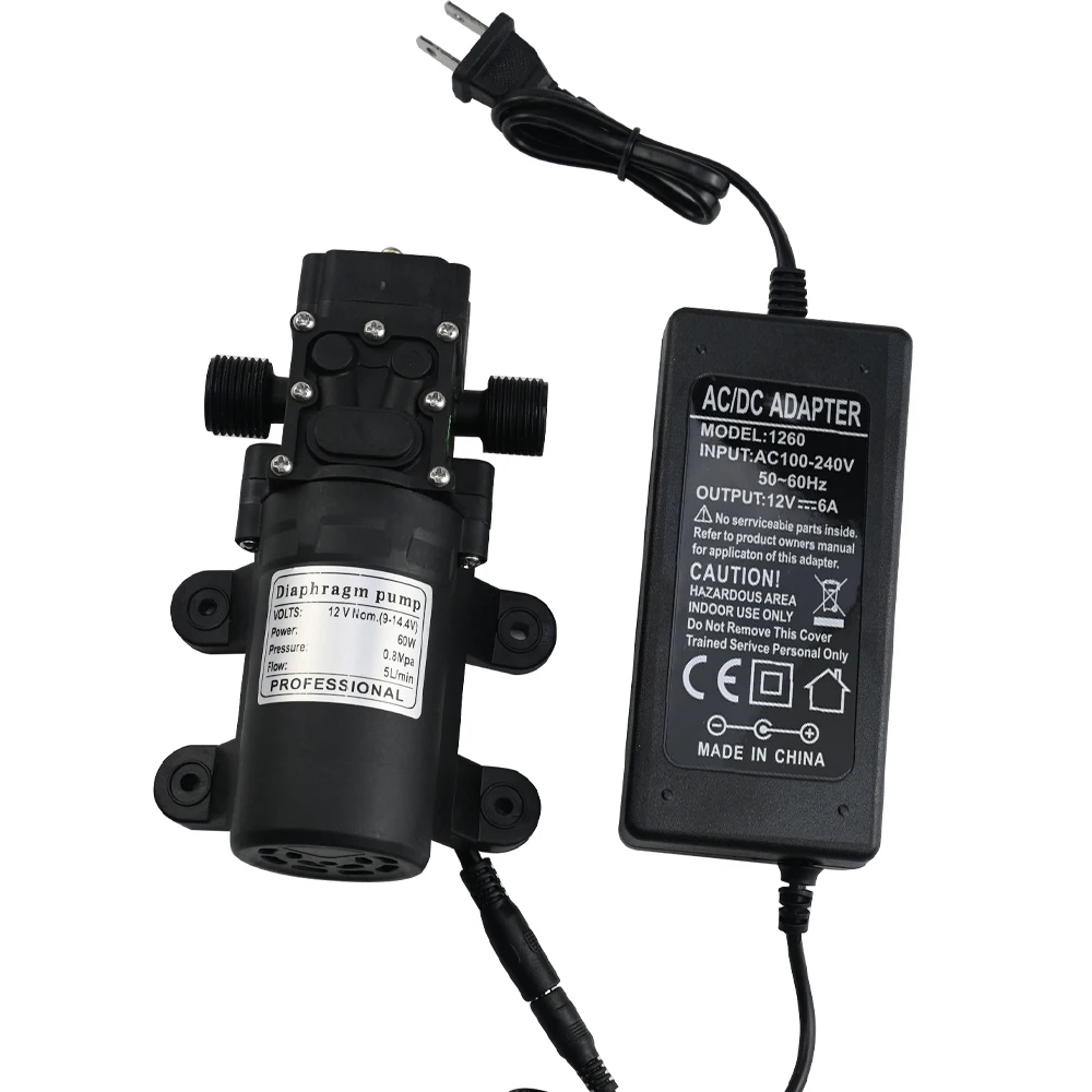 12V Micro Electric Diaphragm Pump for Outdoor Garden Patio Plant Watering Irrigation Misting Cooling System