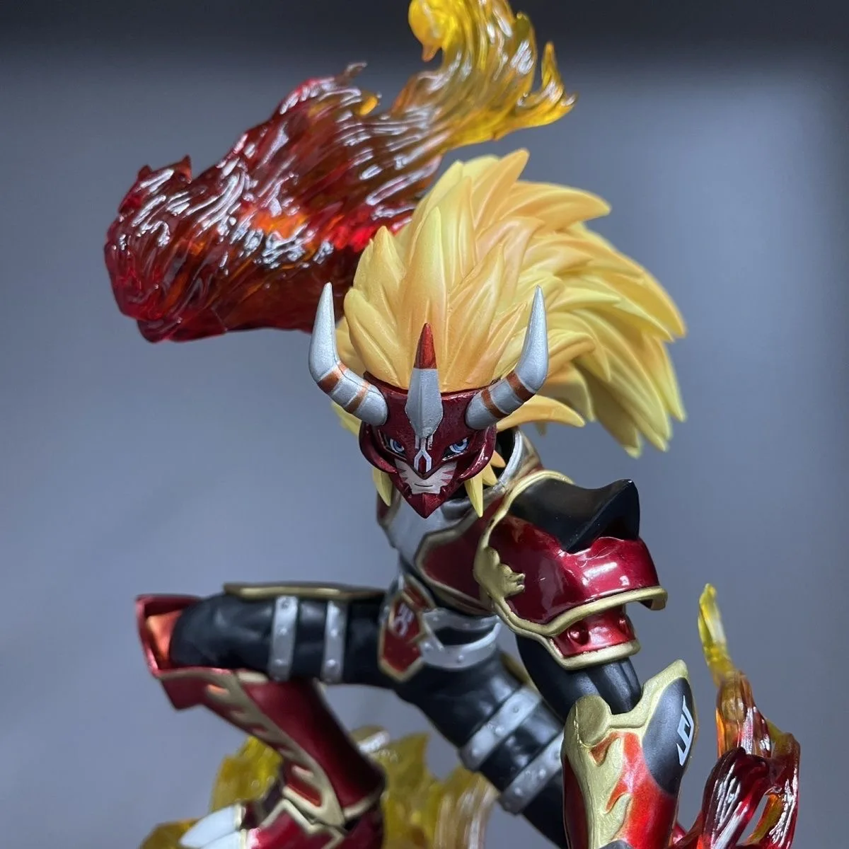 

Hot sell GK Anime Style Fire Warrior Agnimon Inspired PVC Statue Action Figure Desktop Ornament Collection Model Toys Gifts