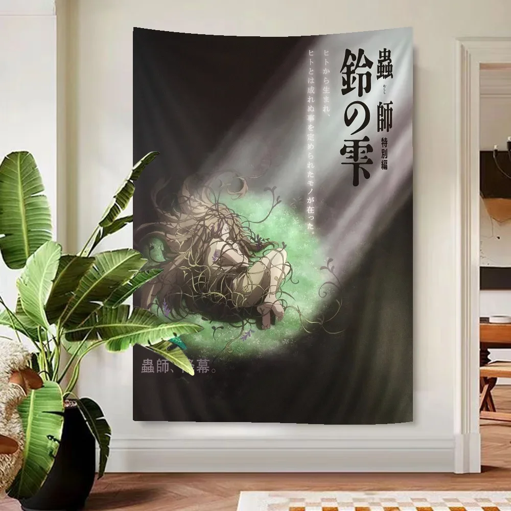 Anime Mushishi Colorful Tapestry Wall Hanging Bohemian Wall Tapestries Mandala Wall Art Decor view 6