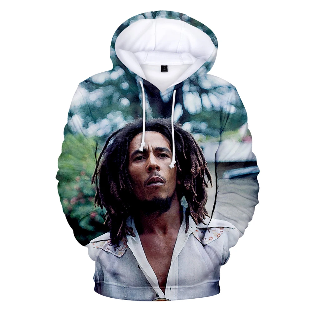 Sudaderas con capucha con estampado 3D de Bob Marley, novedad de dibujos animados, peculiares y lindas, sudaderas para hombres y mujeres, sudaderas informales de moda de manga larga