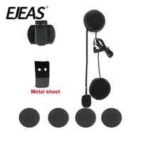 Ejeas V6 Pro V4 3.5MM Earphone Microphone Speaker Metal Clip For Vnetphone V6 Motorcycle Helmet Bluetooth Intercom Accessories