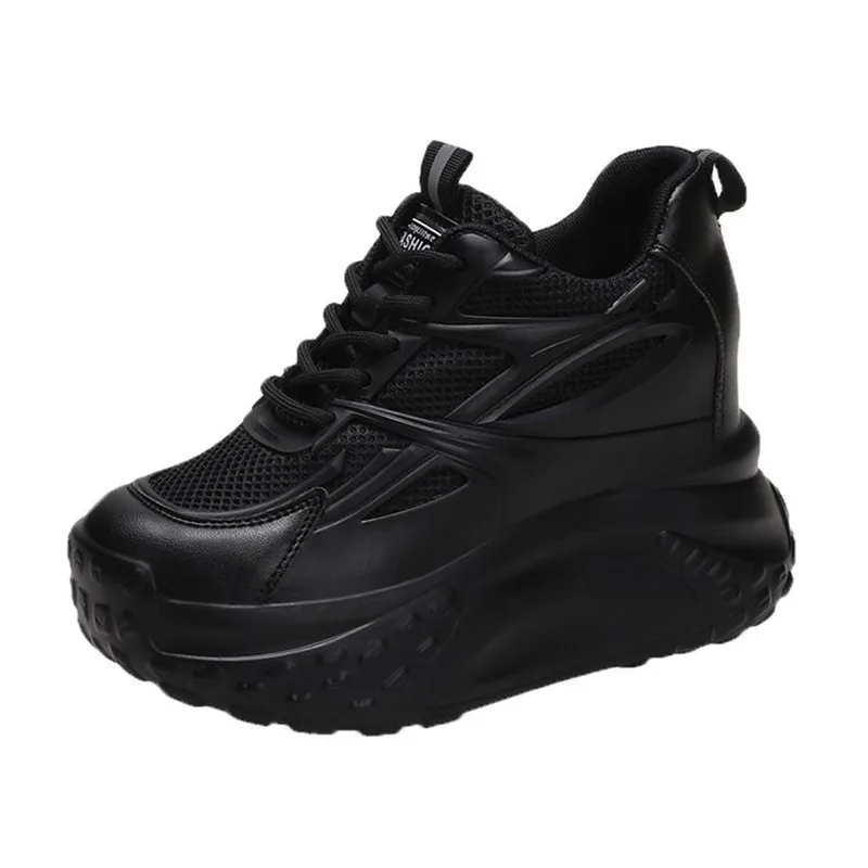 Zapatillas de deporte para caminar al aire libre de otoño para mujer, zapatos vulcanizados con plataforma deportiva informal a la moda, zapatos planos blancos para mujer, zapatillas de tenis para mujer