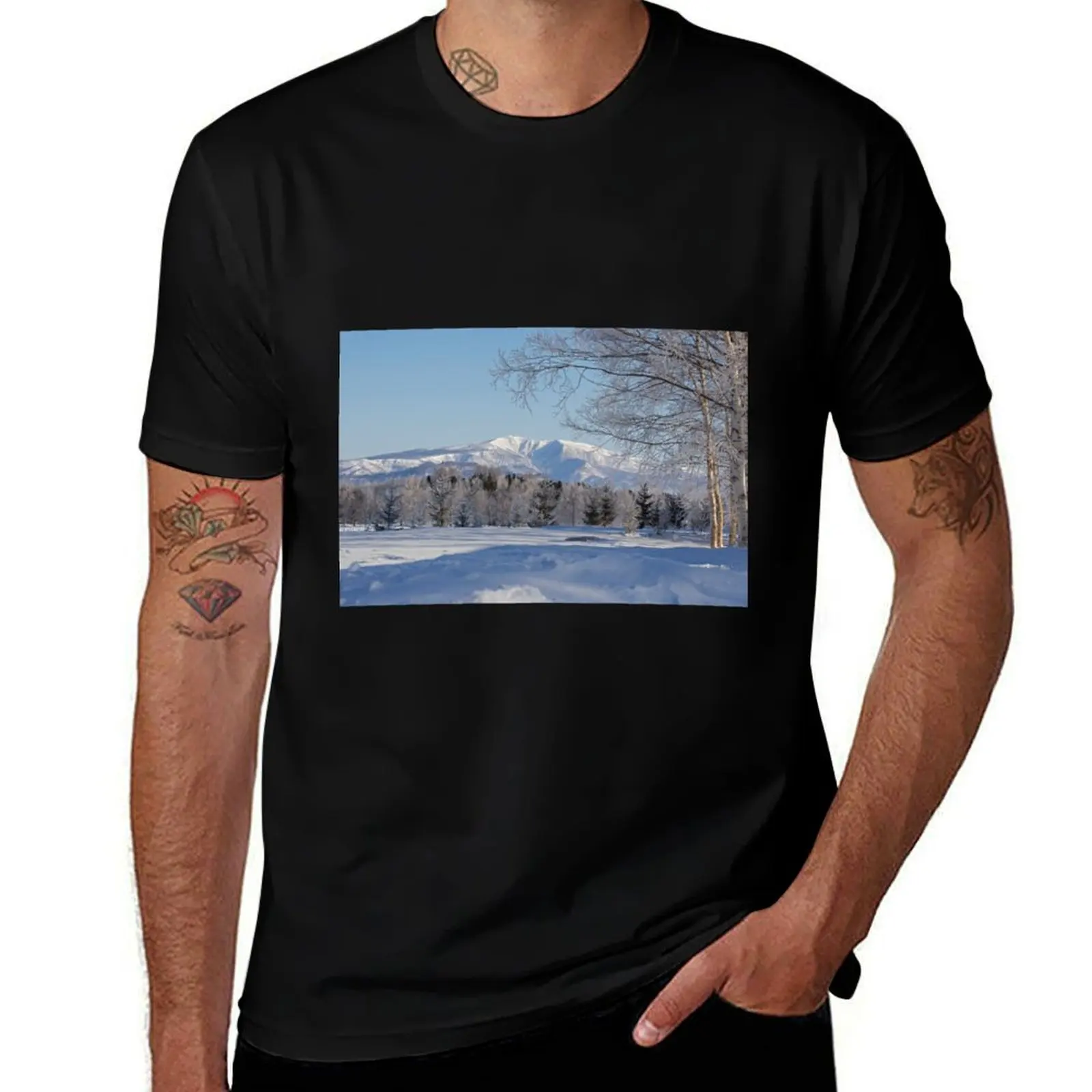 

Winter landscape Japan T-Shirt new edition baggy shirts for a boy graphics t shirt men 100℅ cotton