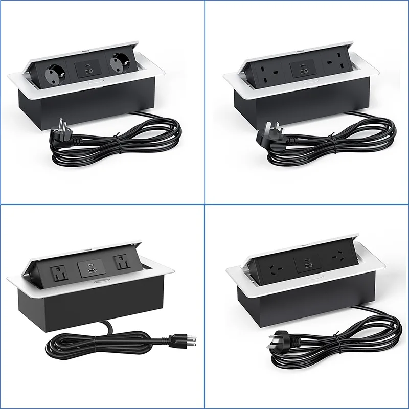 PD20W Amerikaans Europees Gemeten Verborgen Flip Socket Grensoverschrijdend Exclusief IP44 Niveau Bureau Netwerk SDK Verlengsocket