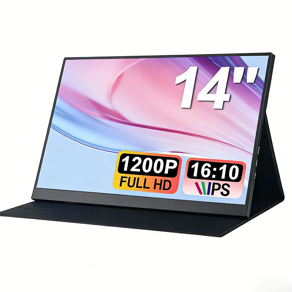 

14-дюймовый портативный монитор 1920x1200p, 100% DCI-P3, 400 кд/м², внешний дисплей для офиса и путешествий, для ноутбуков, Xbox, Switch, PS5, Mac