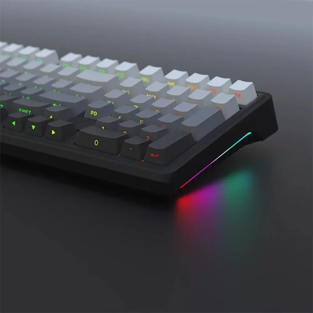 HJS YG102 Mechanical Keyboard Gasket 101 Keys Tri-mode Hot-swappable Wireless Bluetooth 2.4G Wired RGB 4000mAh DIY 2U0 Gaming