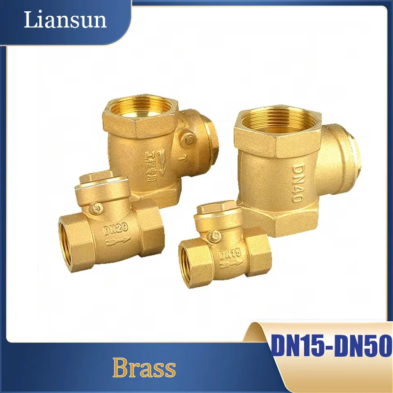 1pcs Thickening Brass Horizontal Non Return Forged Check Valve 1/2