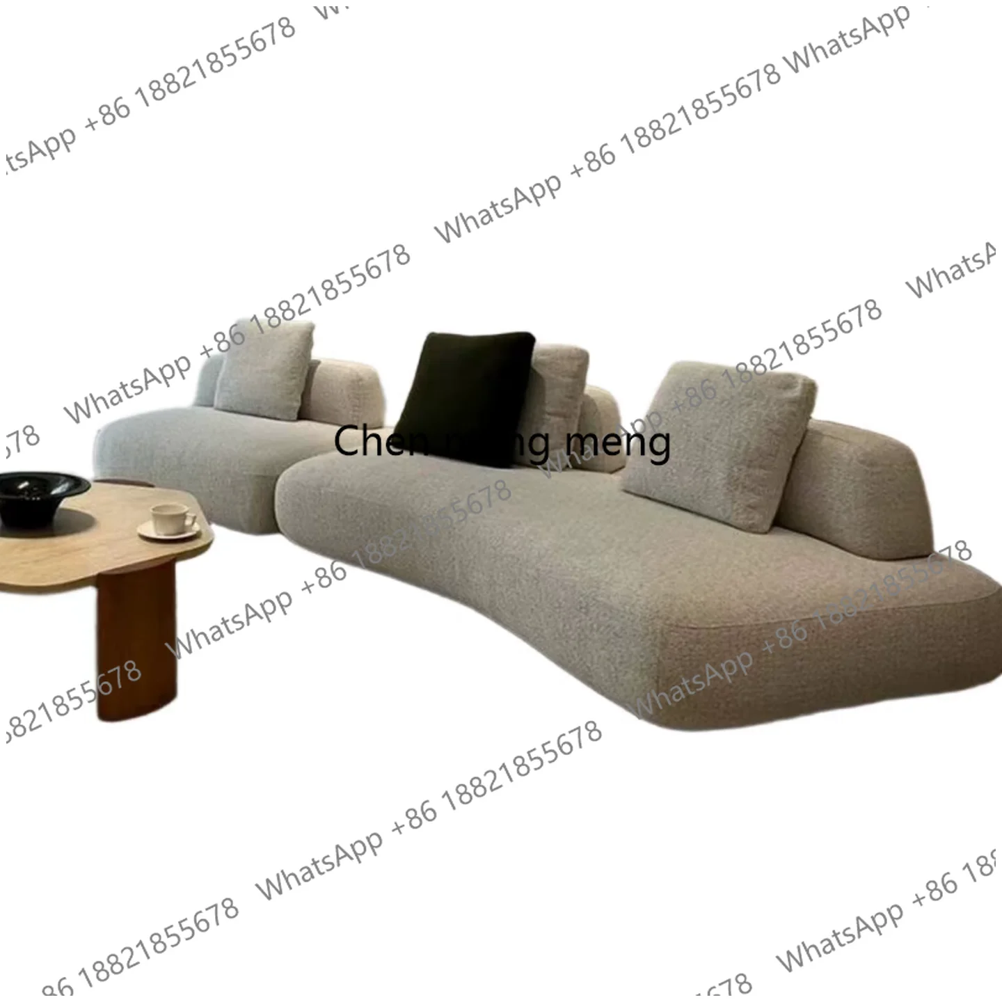 Modern minimalist designer curved island sofa Nordic living room model room Sales office Reception area