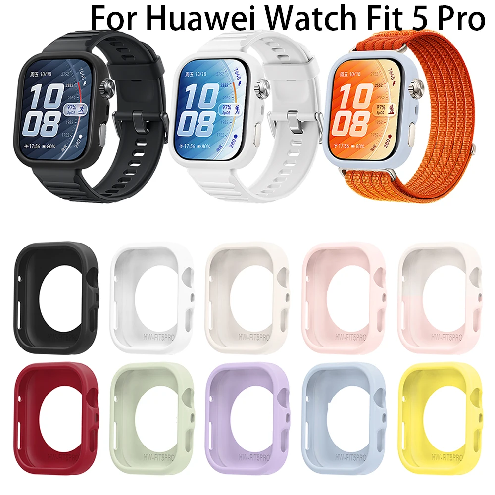 Protective Case Cover For Huawei Watch Fit 5 Pro Smartwatch Replacement TPU Cases For Huawei Watch Fit 5 wristband Accessories
