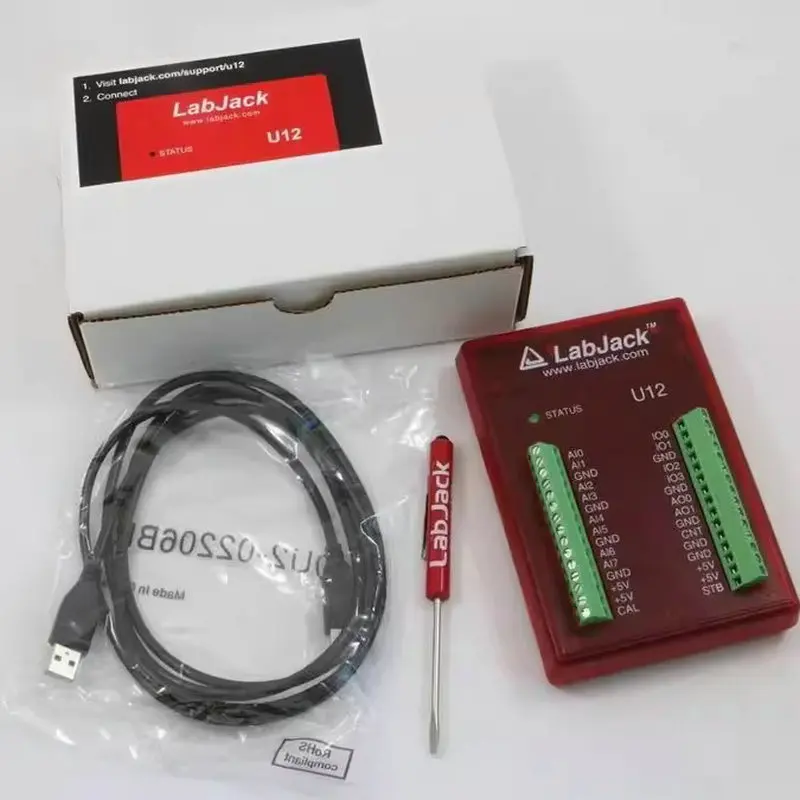 

LabJack U12 USB data acquisition card or module, 8KHz sampling rate, 8 analog channels, 12-bit resolution