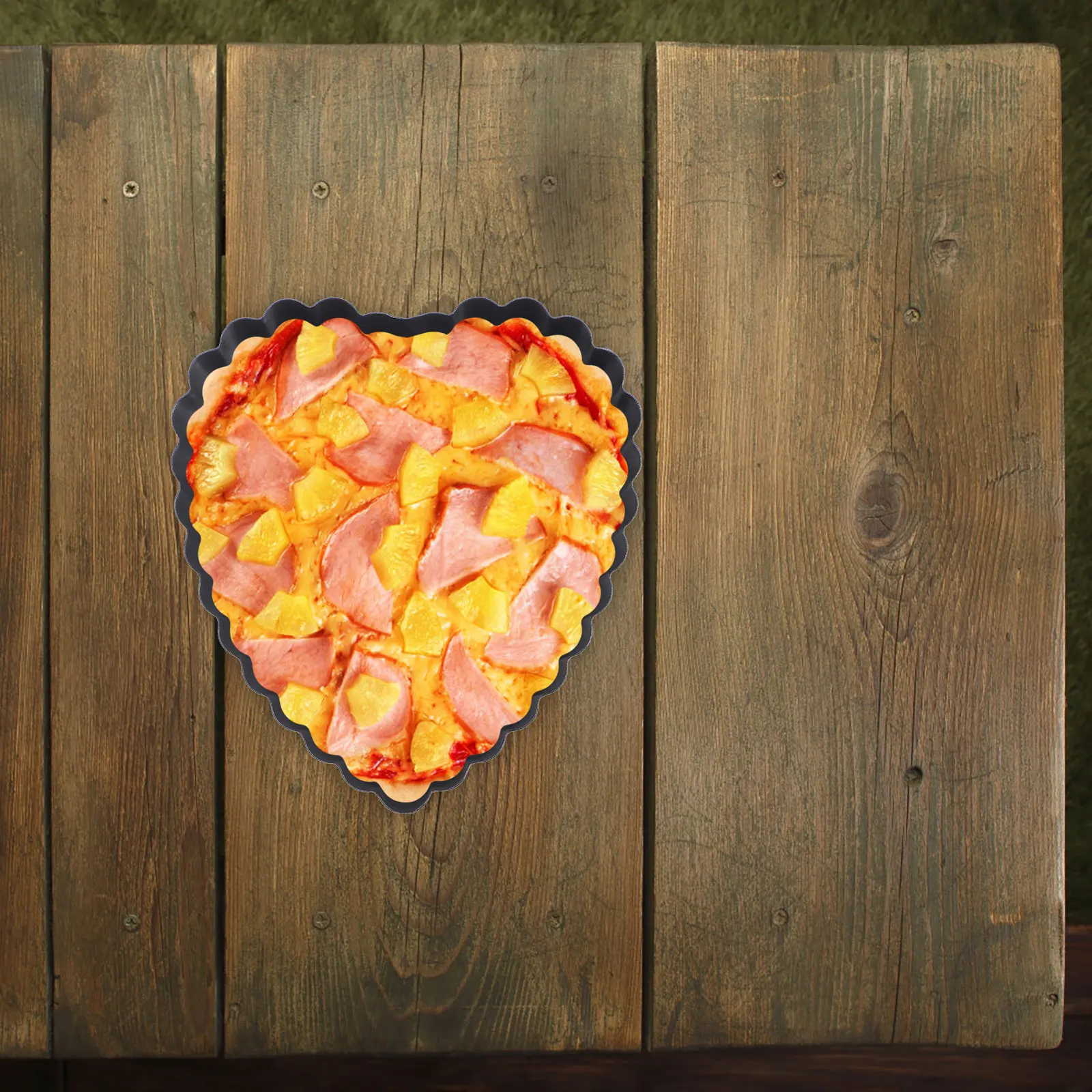 

2Pcs Heart Pizza Metal Heart Shape Oven Pan Baking Tray Oven Dish Heat Resistant Kitchen Restaurant Tart Pan Easy Clean