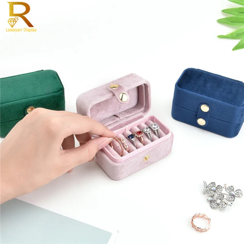 

Mini Ring Storage Box Earrings Organizer Rings Organizador De Joyas Travel Portable Jewelry Box Women Girls Gift