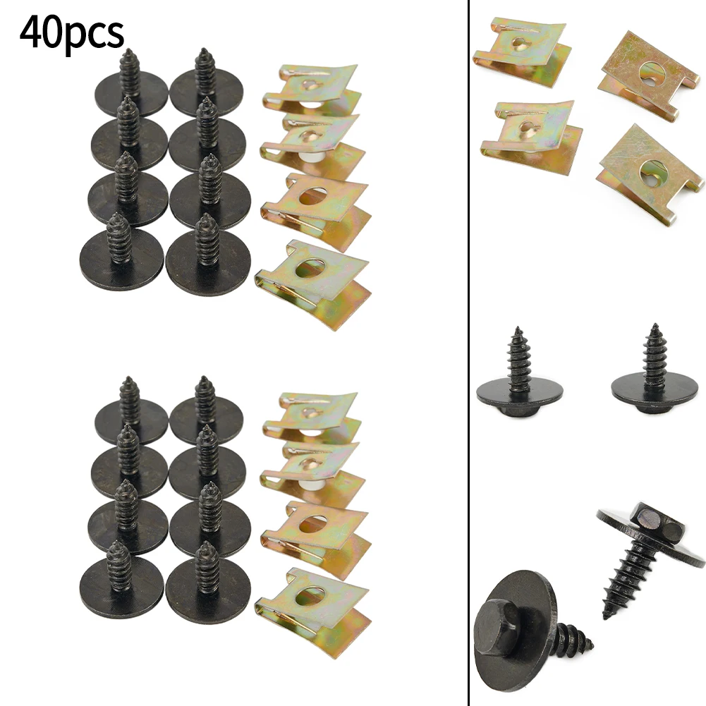 Replacement Useful Quality Mud Flaps Clips U Nut Accessories Fixing For BMW Speed Fastener Hex Screw Metal Clip