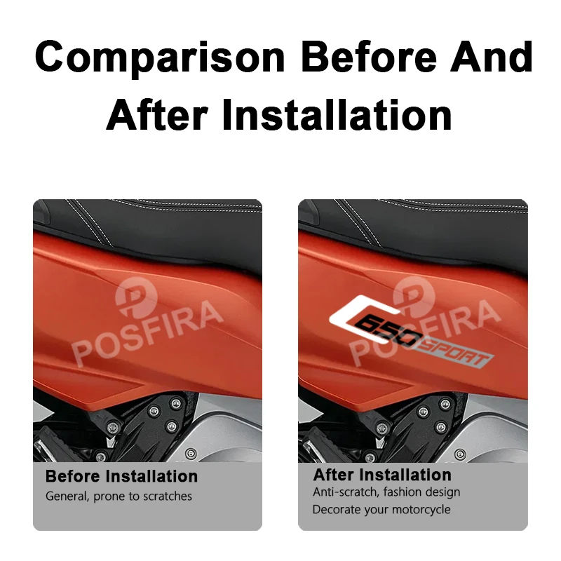 POSFIRA Motorcycle Sticker Waterproof Bike Decal for BMW C 650 C650 Sport Accessories 2016 2017 2018 2019 2020 Motorbike Sticker image 2