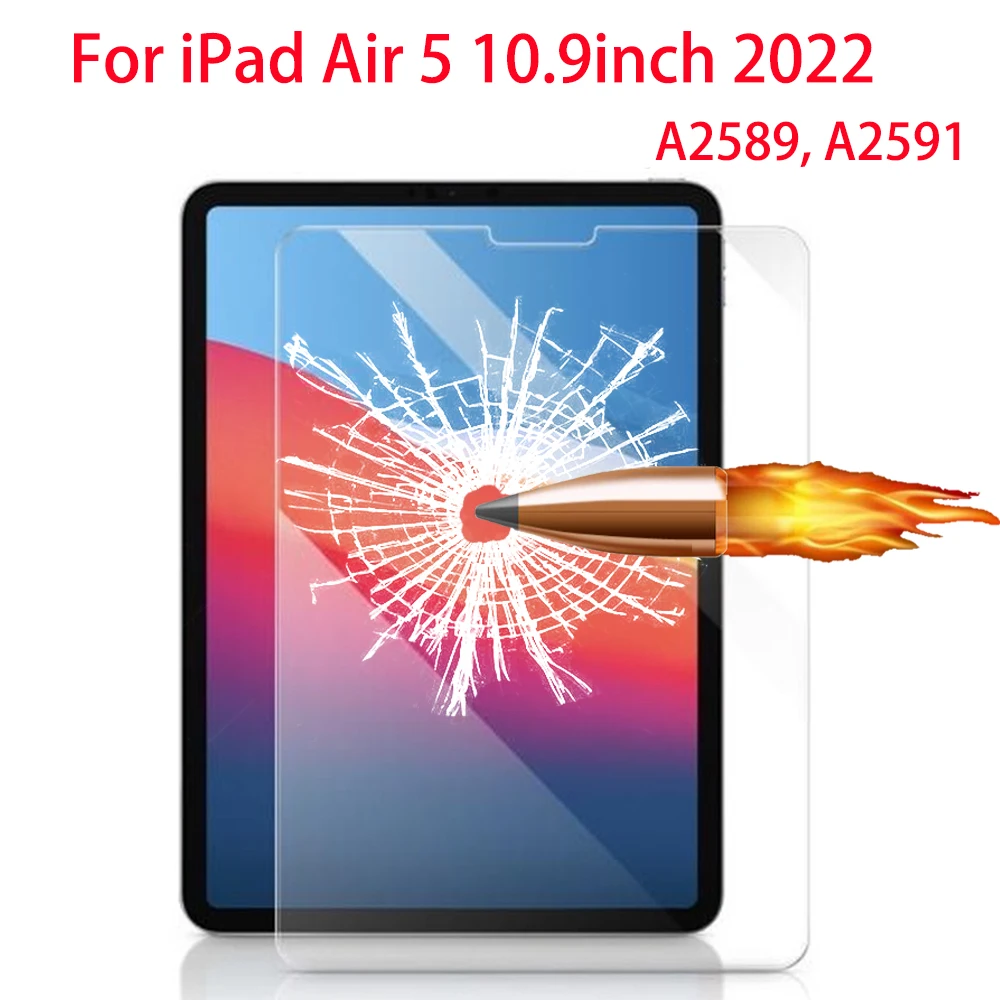 Tempered Glass For Apple iPad Air 5 2022 A2589 A2591 Full Coverage Screen Protector Glass For iPad Air 5th generation 10.9 inch