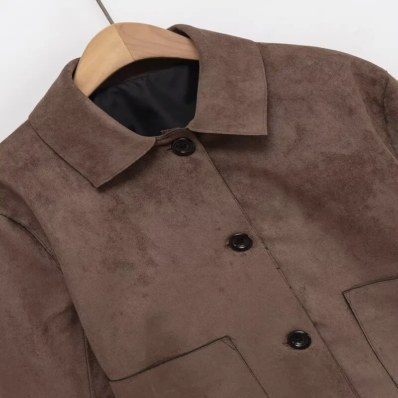 Automne 2025 femmes ort velours revers cuir Jaet polyvalent Sli chaleur Faion vêtements d'extérieur dames Premium Quali manteau