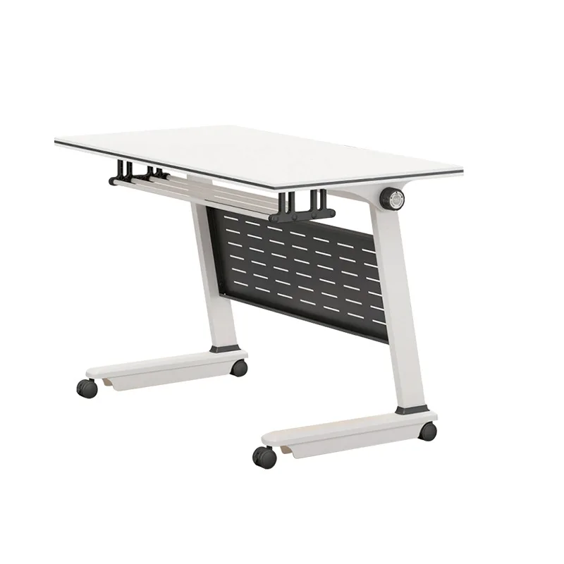 

Office folding training table silent universal wheel conference table movable splicing training institution desk and chair