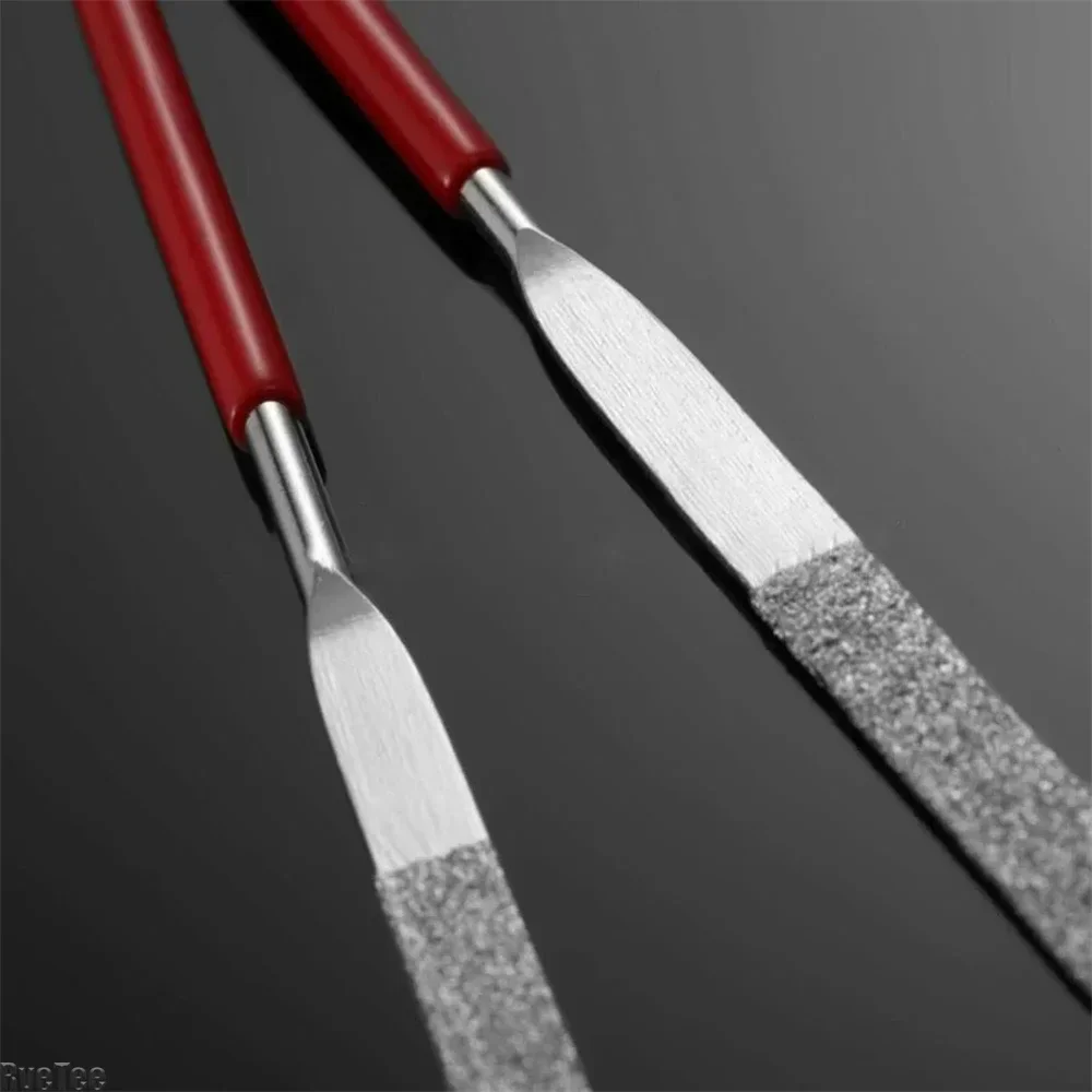 2pcs DIY Diamond File Set Metal Stone Grinding Flat Diamond Needle File Wood Rasp File Needle Jewelry Polishing Tool