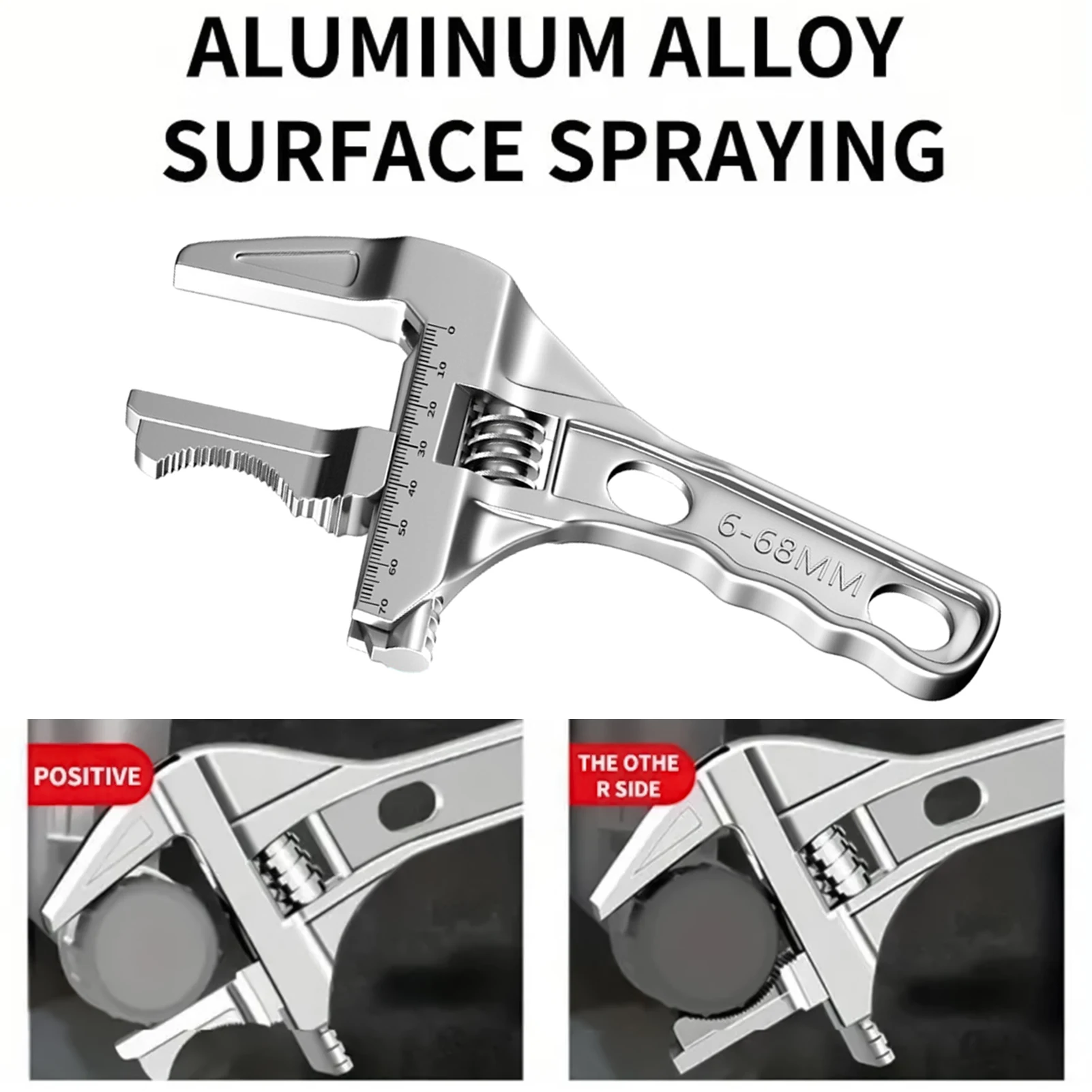 

Pipe Installation Wrench Large Opening Scale Wrench For Home Plumbing Installation Bathroom Sink Repair Practical Hardware Tools