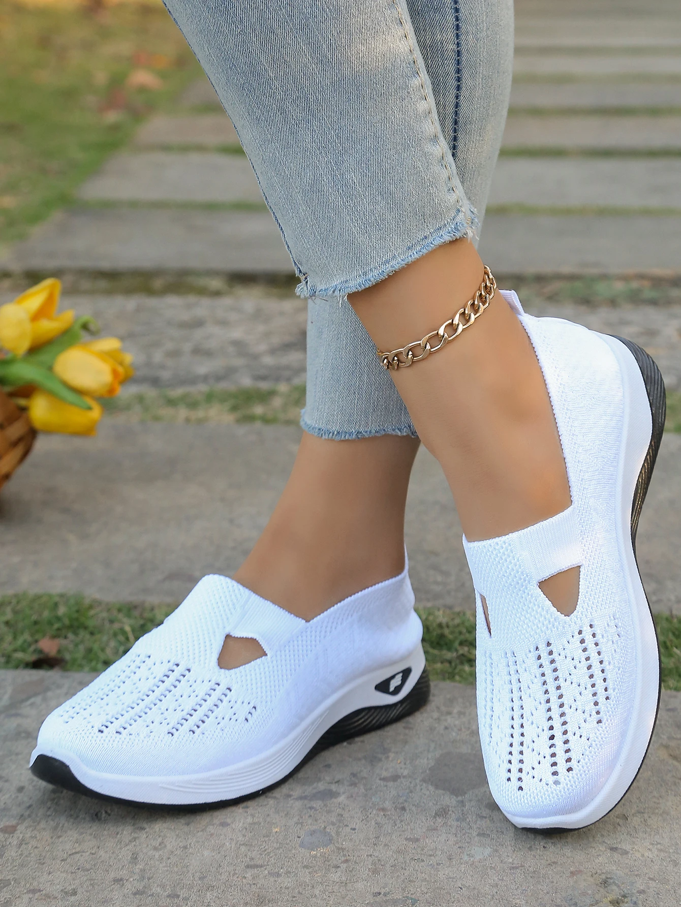 Damen-Sneaker, atmungsaktive Schuhe, Mesh-Low-Top-Schuhe mit weicher Sohle, leichte Damenschuhe, Sommerschuhe für Damen, Schuhe mit kostenlosem Versand – Detail 5