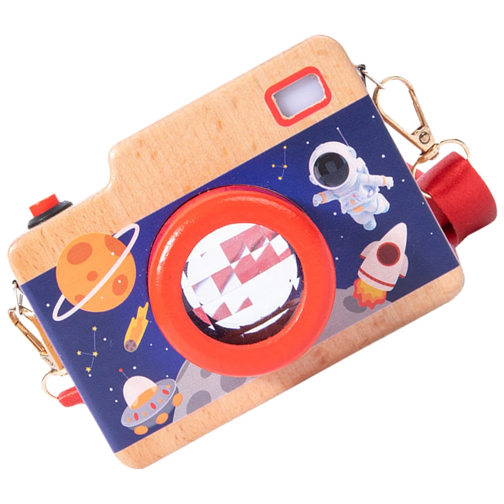 

Creative Camera Toy Wooden Kids Educational Miniscope Kaleidoscopes Child Decorative Toys Party Favors Smooth Lines Rounded