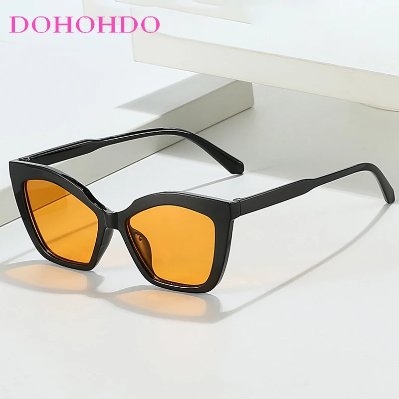 

Vintage Big Frame Cat Eye Women Sunglasses Trendy Brand Designer Men Classic Sunglass Outdoor Travel Female Eyewear Lentes UV400