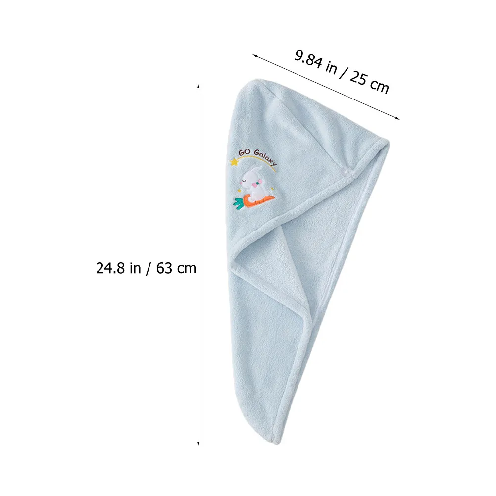 2Pcs Water-Absorption Hair Wrap Quick-Drying Double-Layer Hair Towels Comfortable Head Towels for Bath Shower