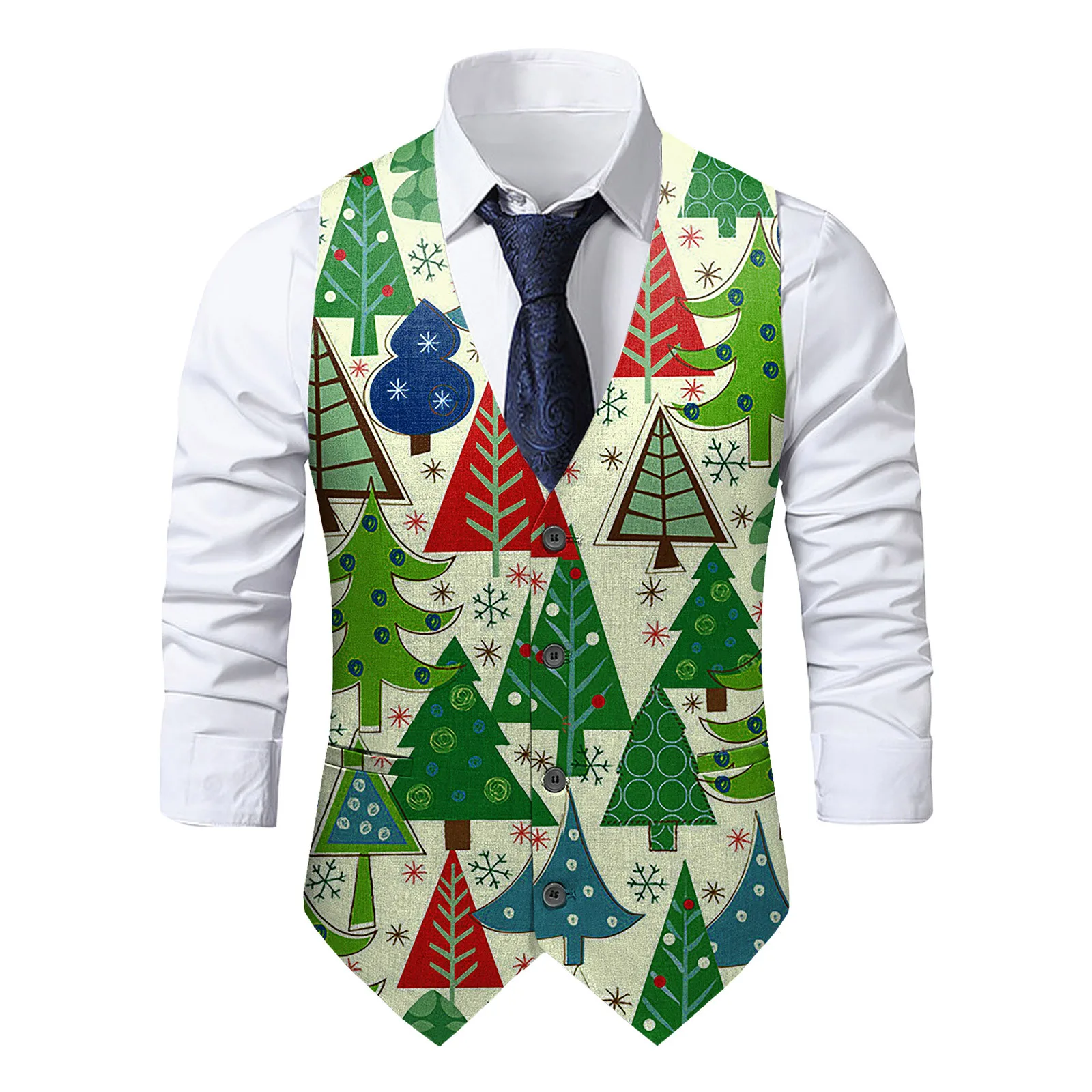 

Christmas Hat Print Mens Suit Vests 2023 Merry Christmas Waistcoat Men Xmas Party Prom Costume Vests Cosplay Men Clothes