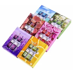 6pcs/set Essential Oils for Aromatherapy Diffusers Massage Fragrances Oil Aroma Oils Rose Lavender Lemon Essential Oils