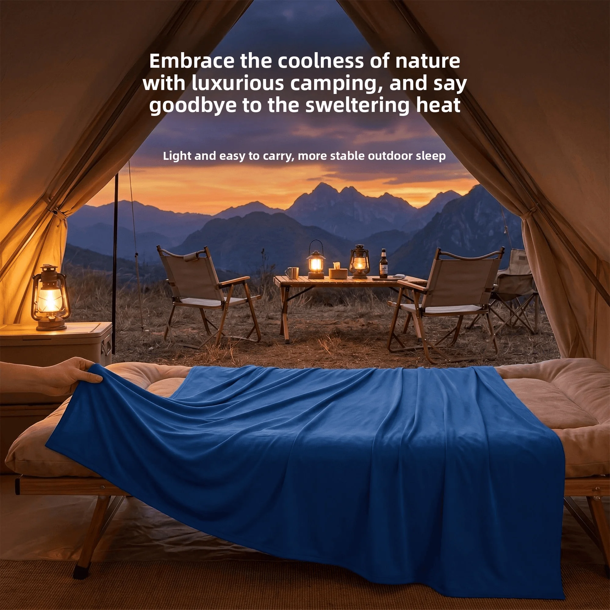 1pc Summer Cooling Banket, Sunscreen Fabric Cool Smooth Bed Blanket Suitable for Air-conditioned Room, Camping, Seaside Vacation