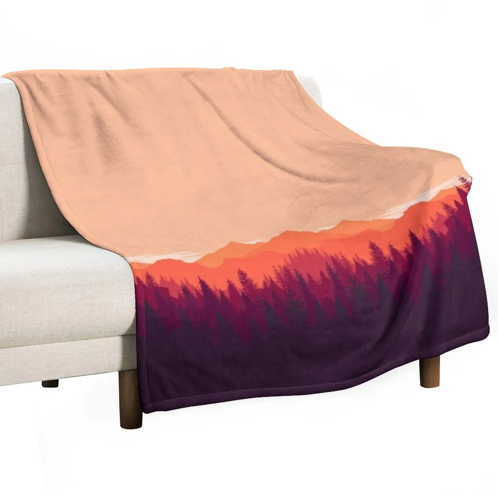 Sunset Mountain Wilderness Throw Blanket Bed linens Warm Luxury Thicken Sofas Blankets