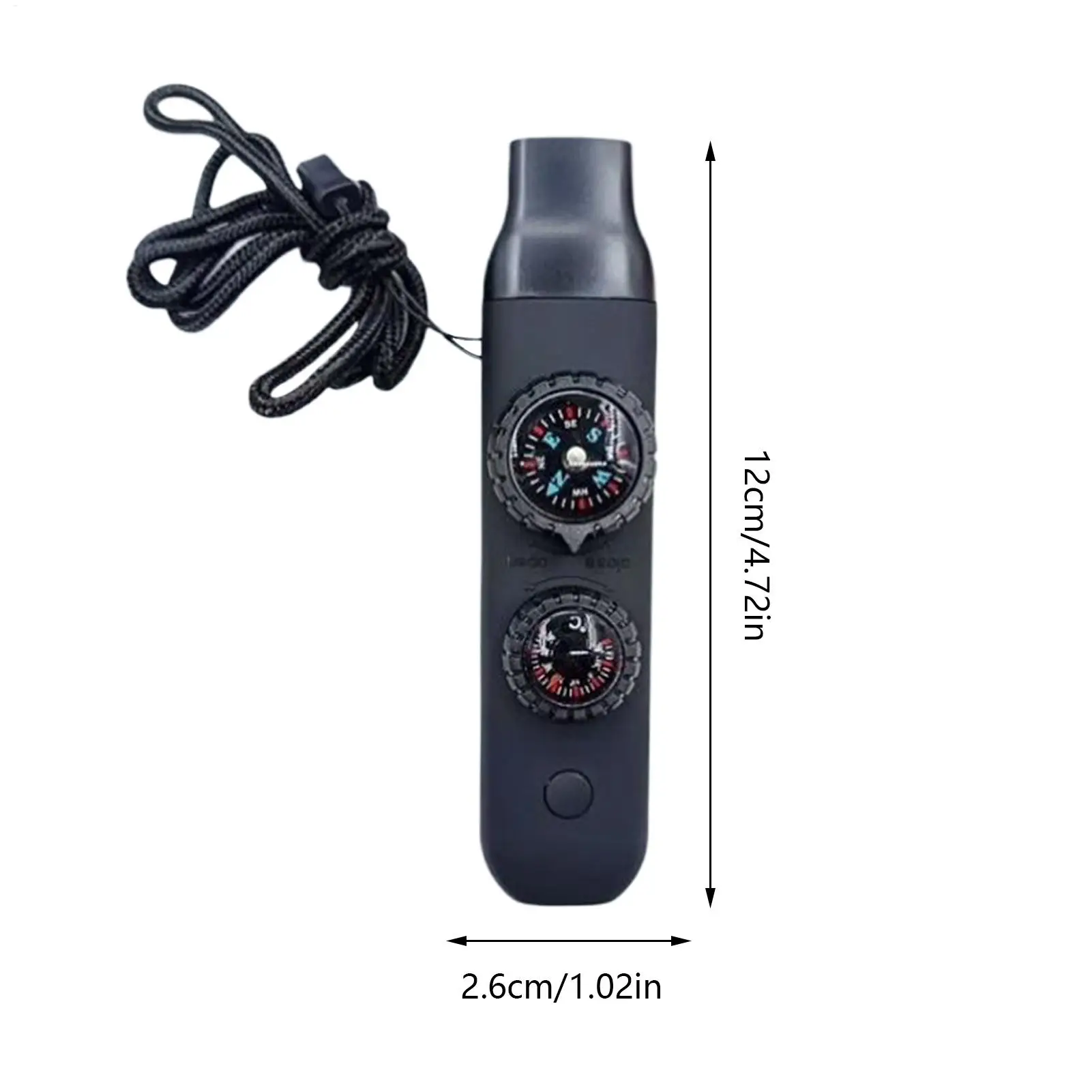 コンパス付きサバイバルホイッスル 大音量サバイバルホイッスル ライト付き 登山 ハイキング 安全装備 温度計付き