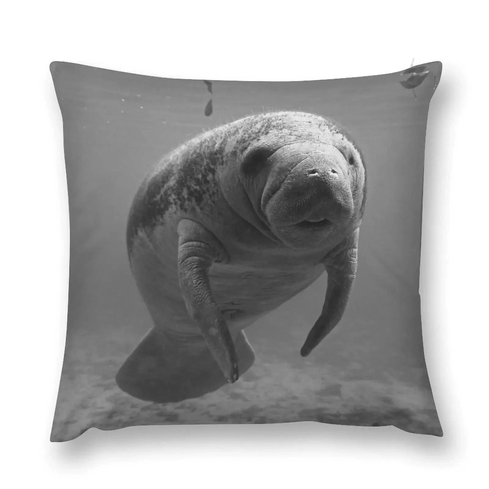 Manatee B/W Throw Pillow Sofa Covers Sofa Cushion pillow