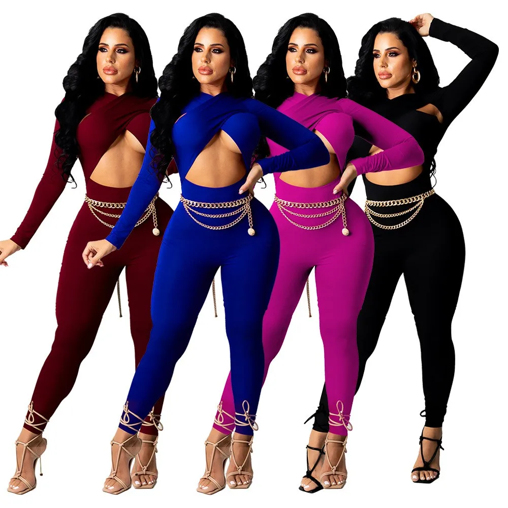 

Осенняя женская одежда: сексуальное платье с перекрестными бретелями, повседневное, однотонное, с высокой талией, из тонкого молочного шелка, длинные брюки-платье для женщин, элегантное платье для вечеринок.