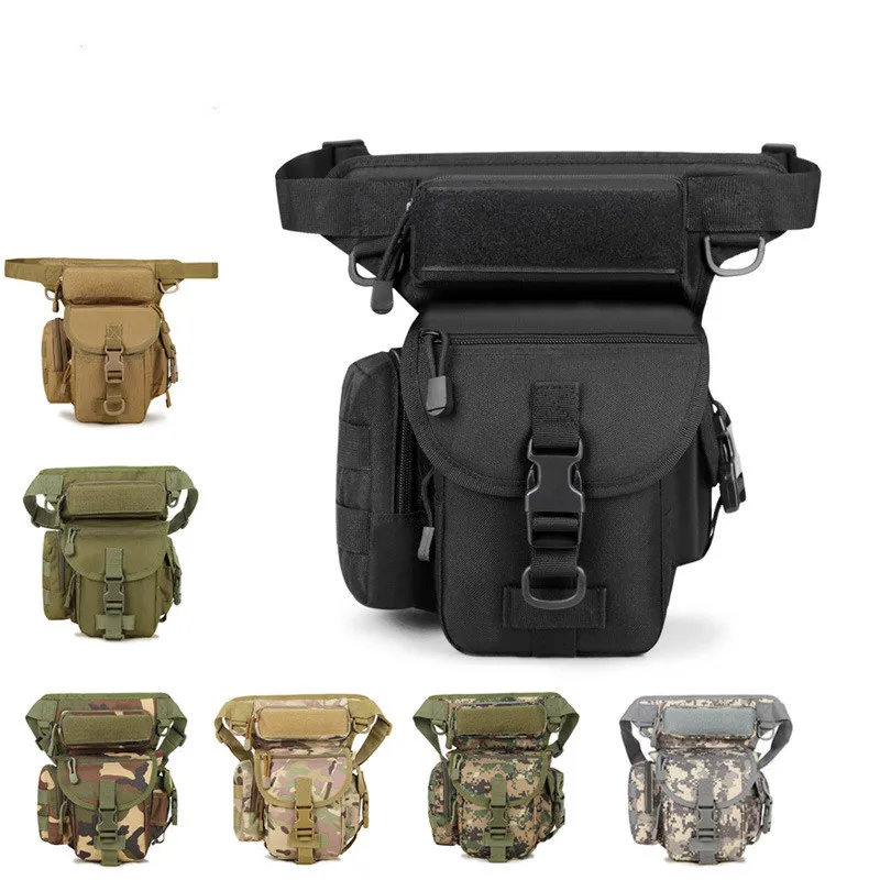 

Men Waist Fanny Pack Leg Bag Military Tactical Motorcycle Rider Camera Sports Travel Nylon Male Bum Hip Belt Thigh Fanny Bags