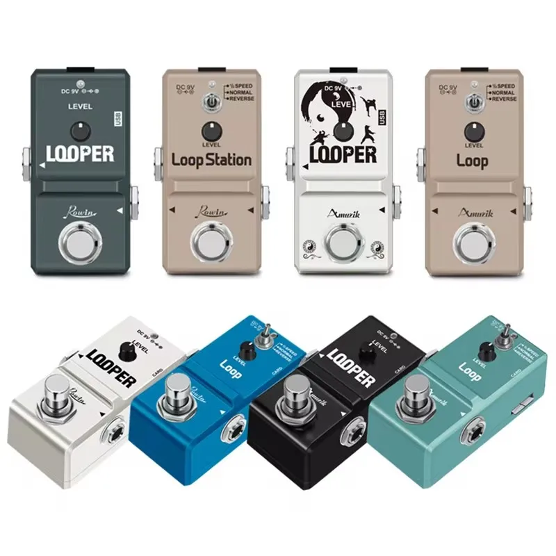 

Guitar Mini Looper USB or SD Memory Card Pedal Loop Effect Pedals for Electric Guitar, 10 min Recording, True Bypass