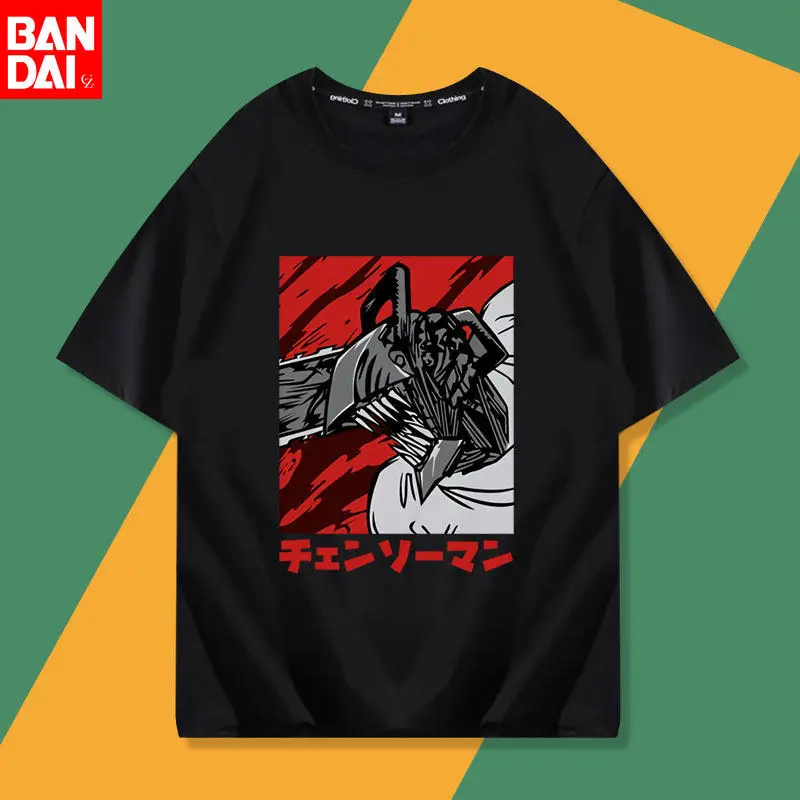 

Chainsaw Man Denji Hybrid Form Red Manga Black T Shirt 2026 Summer Oversized Streetwear Anime Graphic Tee for Men Women