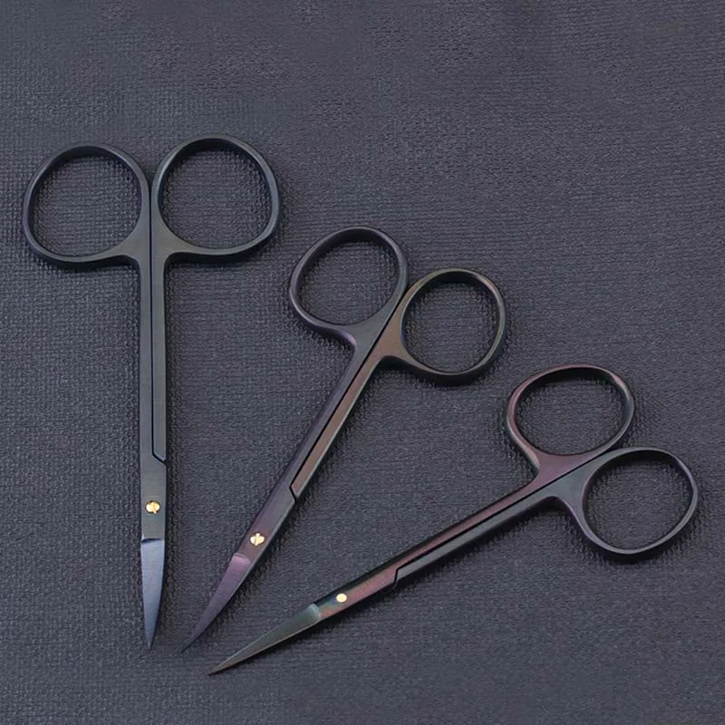 

scissors Ophthalmic surgery scissors shear Eye scissors tungsten carbon steel porcelain PFM black handle