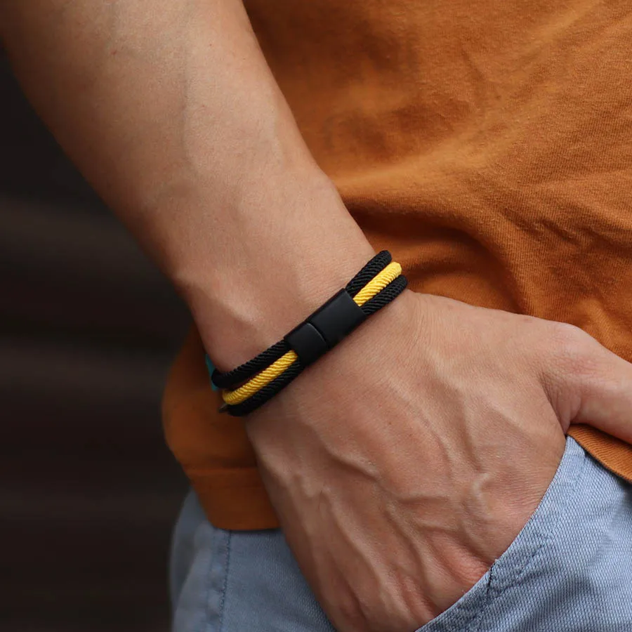Novel Grade A Milan Rope Bracelet For Men Detachable Magnetic Buckle Outdoor Sports Camping Braslet Casual Accessories Pulseria