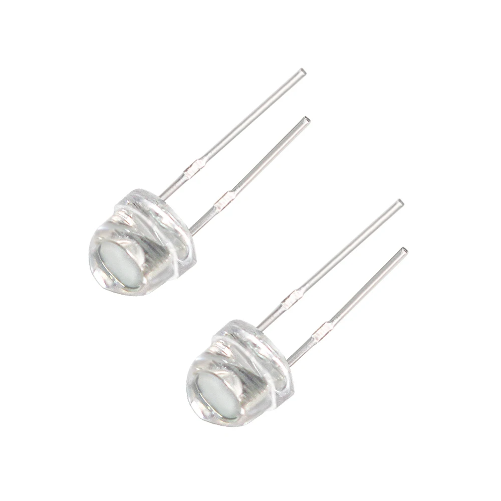 50PCS Straw Hat LED Diode 5MM Blue Green Red Yellow White Light Emitting F5 Super Bright Led