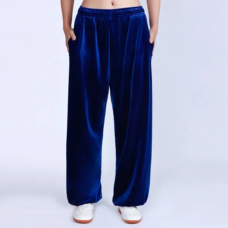 Kun Master verdickte Samt-Tai-Chi-Hose, Kampfkunst-Hose, Kung-Fu-Jogger, Haremshose, Taiji, elastische Taille für den Winter